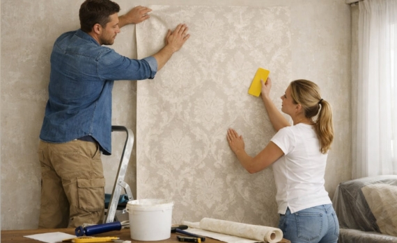Что первым: натянуть потолок или поклеить обои? Неверный порядок работ может испортить весь ремонт Что первым: натянуть потолок или поклеить обои? Неверный порядок работ может испортить весь ремонт